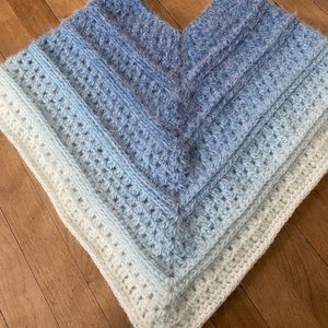 Handmade Kids Crochet Blanket - Blue Gradient
